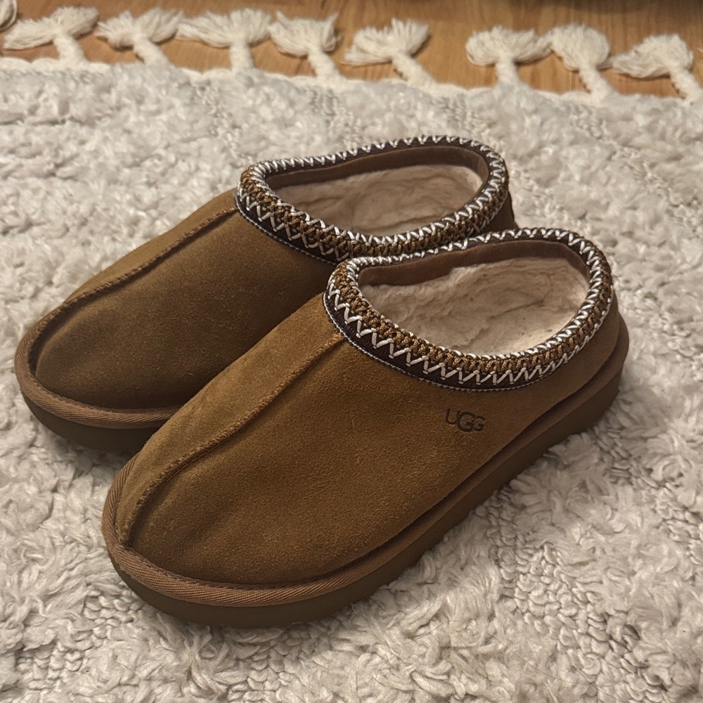 UGG Tan Suede Slip-On Shoes